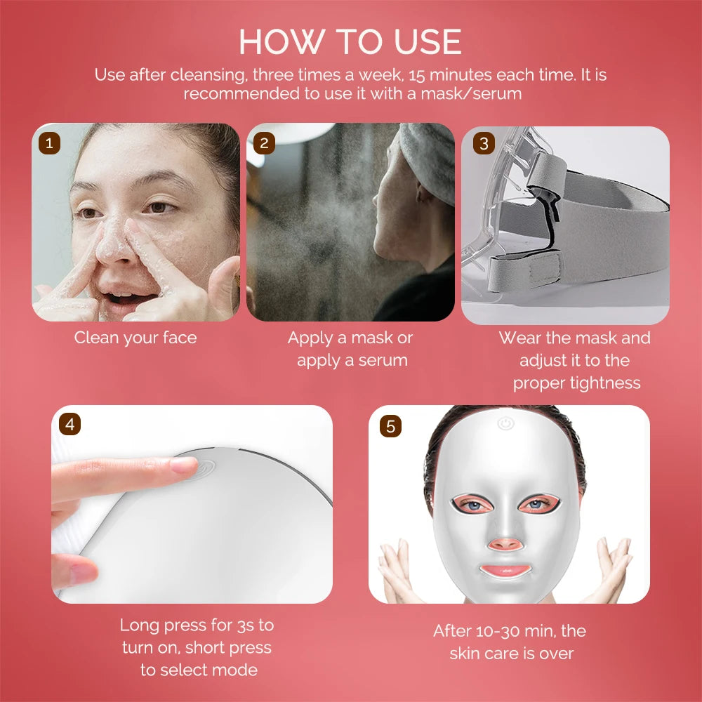 7-Color LED Light Therapy Mask